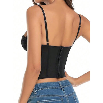 Mesh Lace Bustier Corset Top